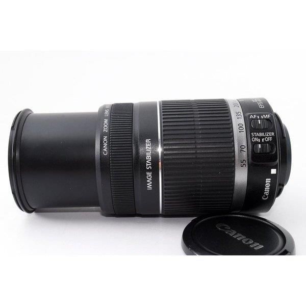 キヤノン Canon EF-S f/4-5.6 55-250mm IS 美品 望遠ズーム