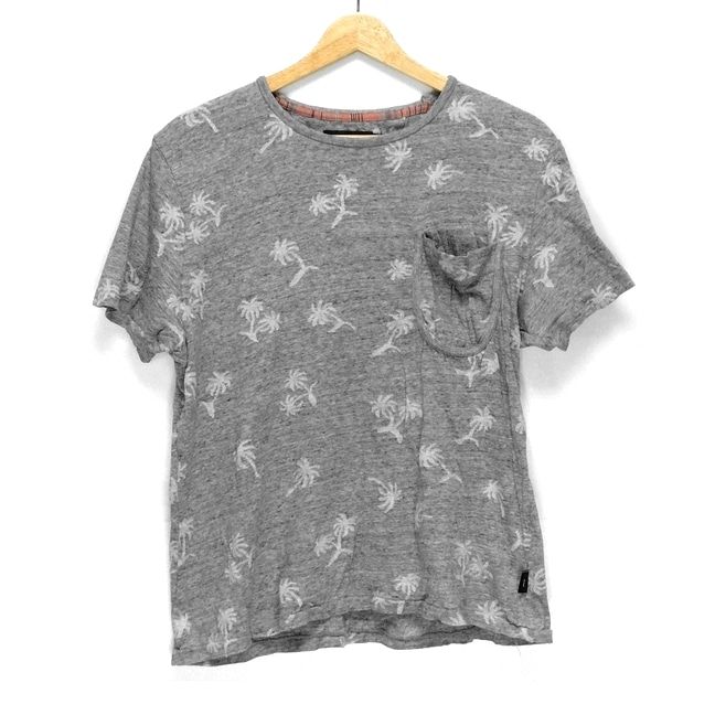 PaulSmithJEANS ポールスミスジーンズ 半袖Tシャツ サイズL メンズ - グレー×白 クルーネック|ヤシの木