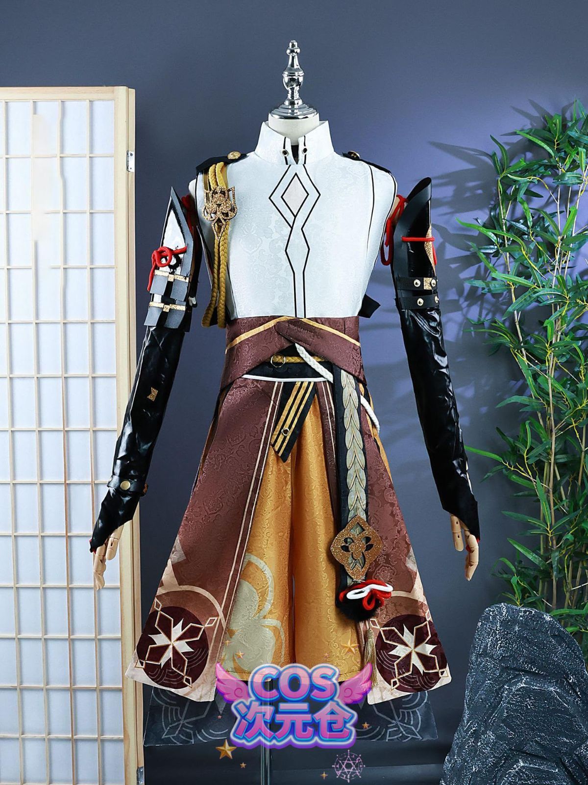 鹿野院平蔵 ウィッグ 靴 COSPURE 原神 コスプレ衣装 フルセット cosplay ウイッグ-靴付き 人気キャラ 仮装 ハロウィン クリスマス 学園祭 文化祭 ステージ服 誕