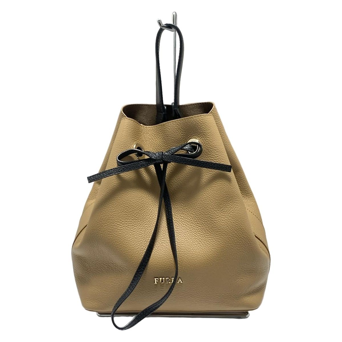 FURLA(フルラ) ハンドバッグ美品 コスタンザ ライトブラウン×黒