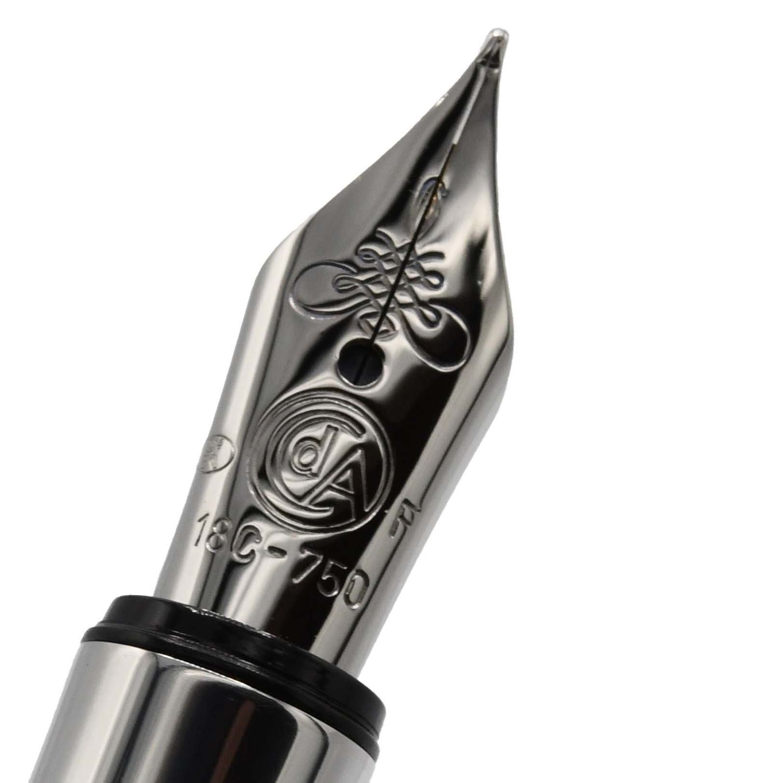 CARAN dACHE カランダッシュ K18 750 万年筆 F ウッド×メタルシルバー 文房具 筆記未 CARAN dACHE カランダッシュ