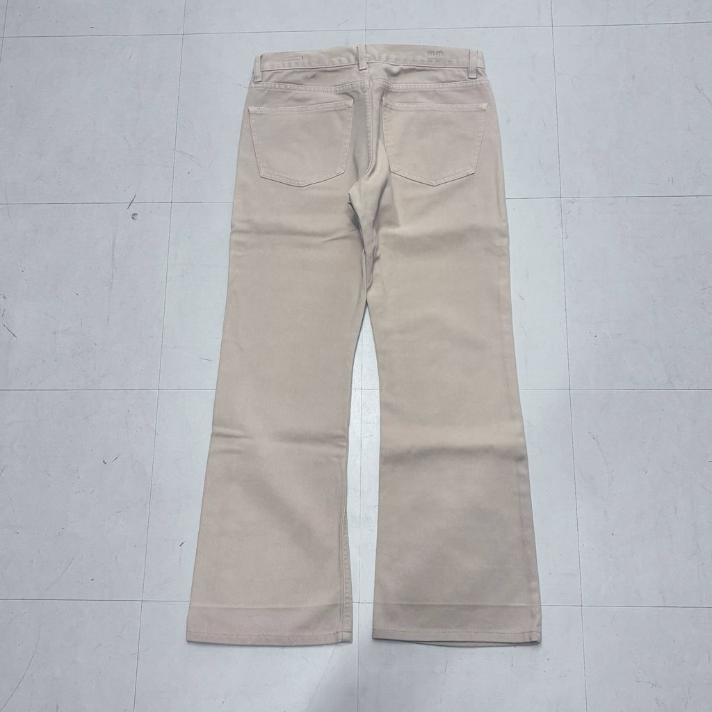 miu miu ミュウミュウ Cotton Flare Pants フ パンツ 98339 ベージュ系 size 30 中目黒A09