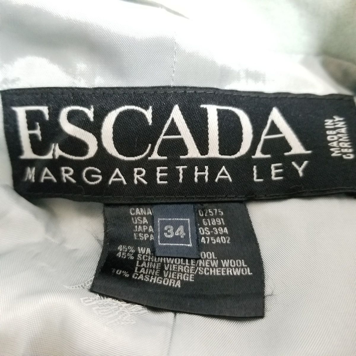 爆買いセールエスカーダ ESCADA サイズ36 M アイボリー×ブルー×マルチ レディース ツイード 美品 ジャケット Mサイズ