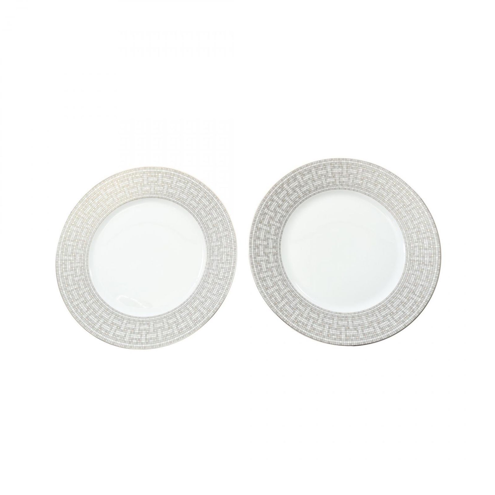 エルメス HERMES 食器 ディナープレート モザイク 24 ホワイト|ブラック その他 プレート ユニセックス ♥