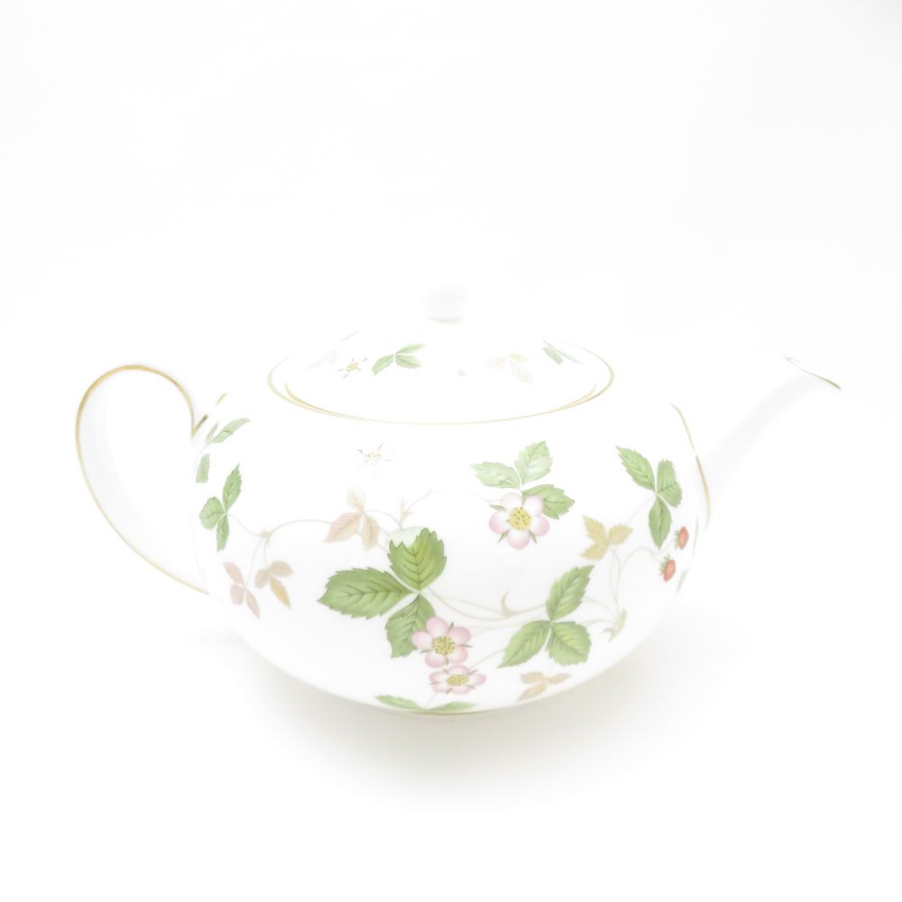 WEDGWOOD ウェッジウッド ワイルドストロベリー ティーポット Lサイズ 1200cc 茶器 旧刻印 黒壺 SC8780U2