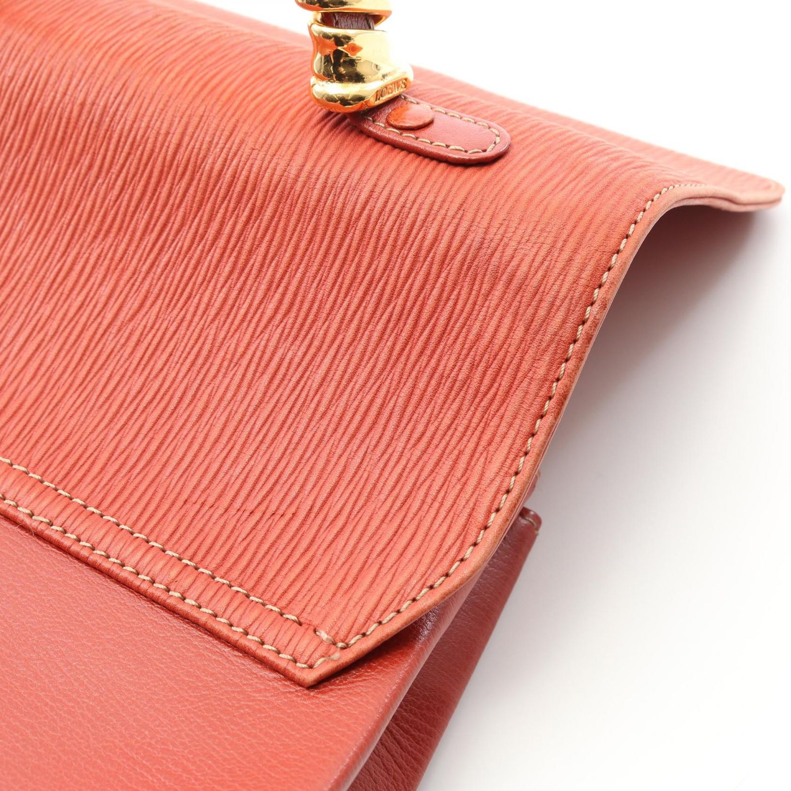 ロエベ LOEWE ハンドバッグ ベラスケス オレンジ レザー レザー
