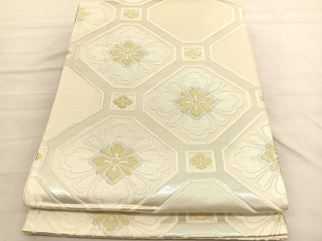 平和屋着物◎六通柄袋帯 唐織 九百錦 摂家雅優文 金糸 正絹 逸品