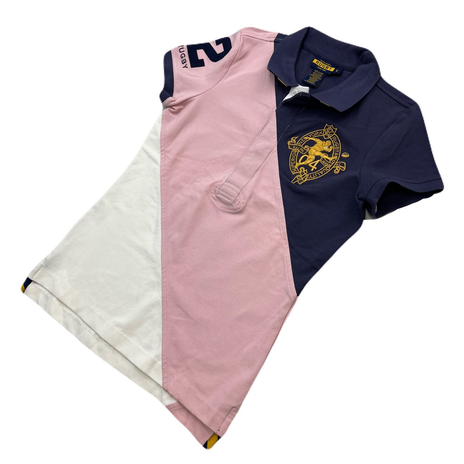 RALPH LAUREN RUGBY ロゴ 刺繍 ダウンベスト 紺 XS ▪️POLO by RALPH LAUREN ダウンベスト ロゴ刺繍 ブルー - メルカリ