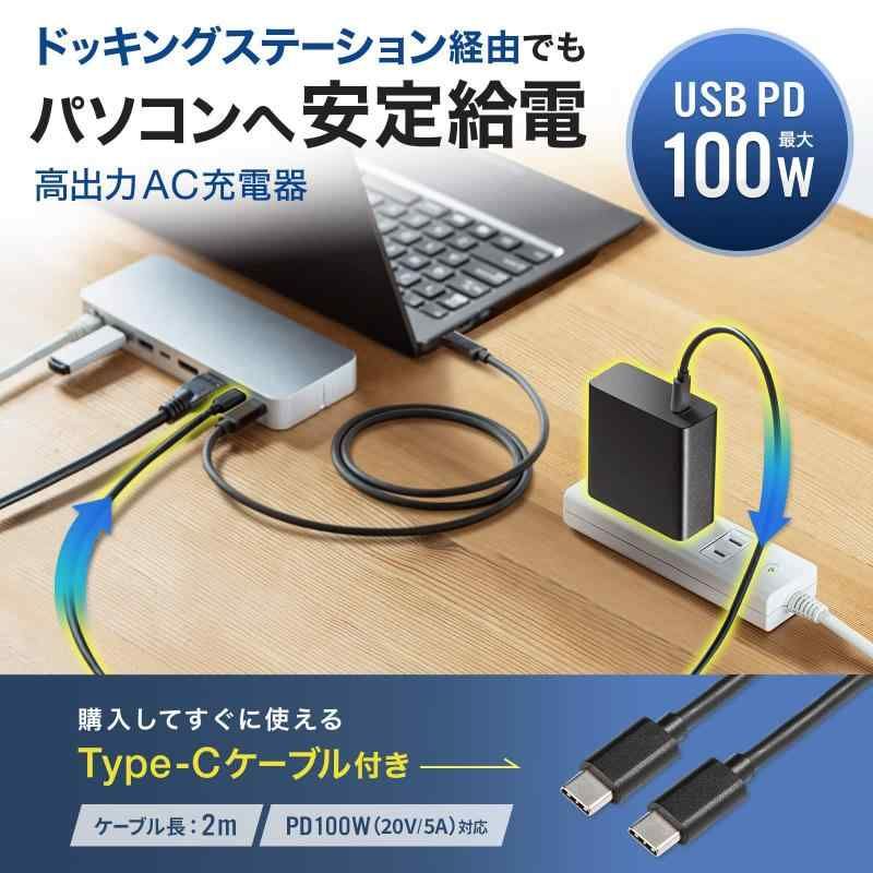 PD対応AC充電器 PD100W