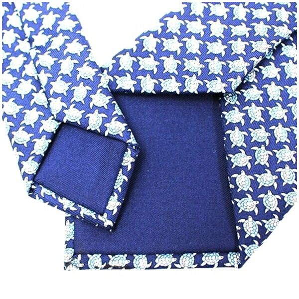 エルメス シルク ネクタイ 亀柄 中古 ABランク HERMES メンズ