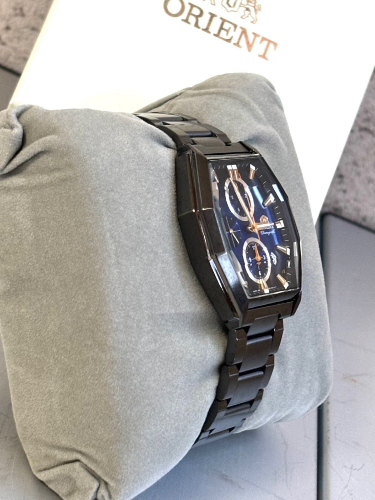 美品 箱入り ORIENT オリエント TTAG-CO-B カットガラスメンズアナログ 