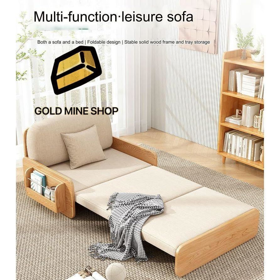 な布製の小さなソファ お手入れ簡単なソファベッド