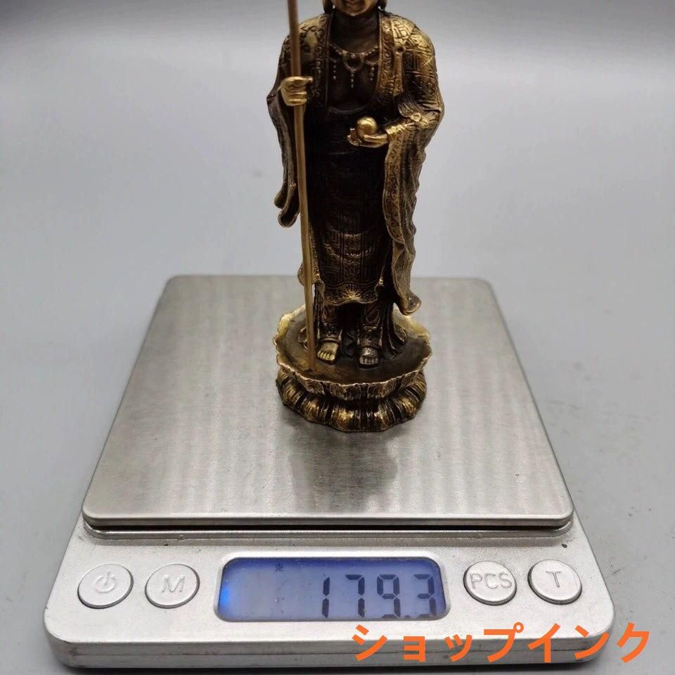 銅製 地蔵王菩薩 仏像 礼仏 供養 装飾品 工芸品 美術品 銅器 地蔵王菩薩仏像 仏堂供養 礼仏 工芸品 置物gzp0829 - メルカリ