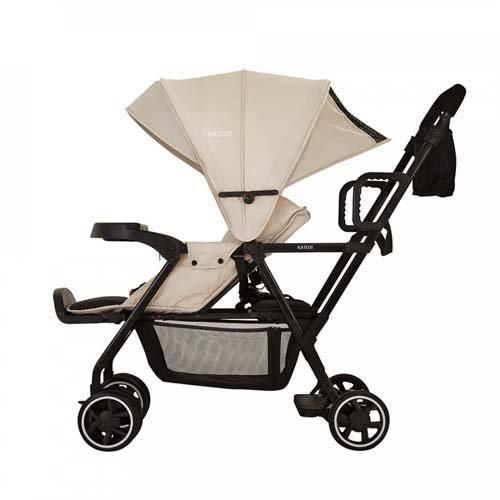  箱開封跡あり 二人乗りベビーカー カトージ 二人でゴー ベージュ 品番41300 JB-767 ベビーカー バギー 外出 移動用品