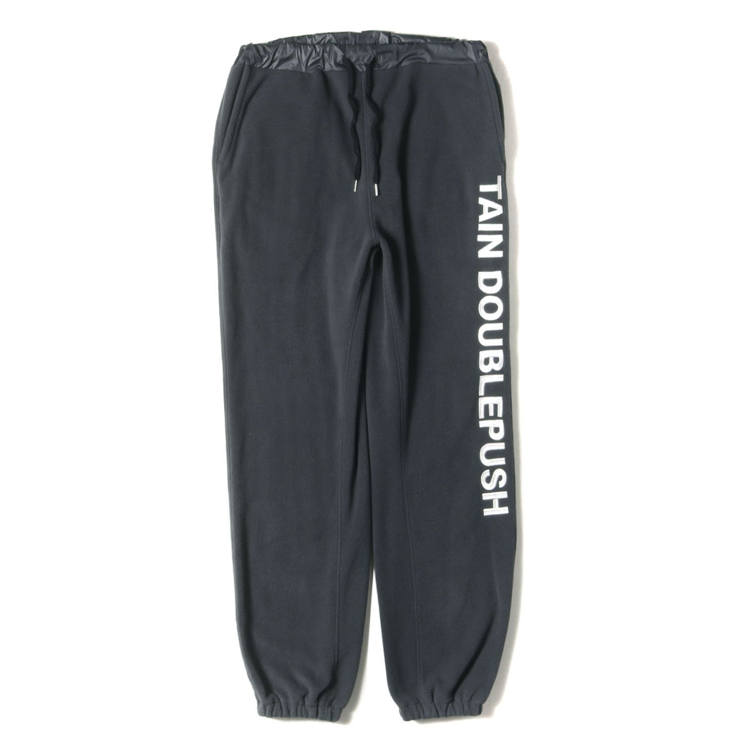 【美品】TAIN DOUBLE PUSH タインダブルプッシュ パンツ サイズ:M / ロゴ刺繍 フリース イージーパンツ (HEARTBREAK FLEECE LOUNGE PANTS) / チャコール / ボトムス ズボン【メンズ】【中古】