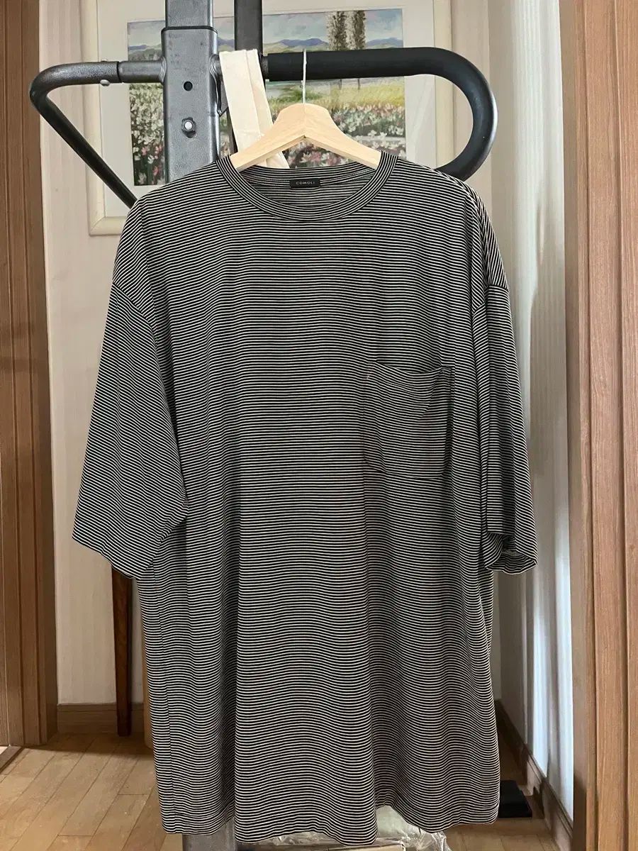 COMOLI コモリ 24SS サマーウールTシャツ ボーダー サイズ3 comoli コモリ 24SS サマーウール tシャツ ボーダー サイズ3