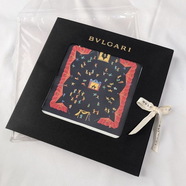 BVLGARI ブルガリ シルク スカーフ サーカス Davide Pizzigoni