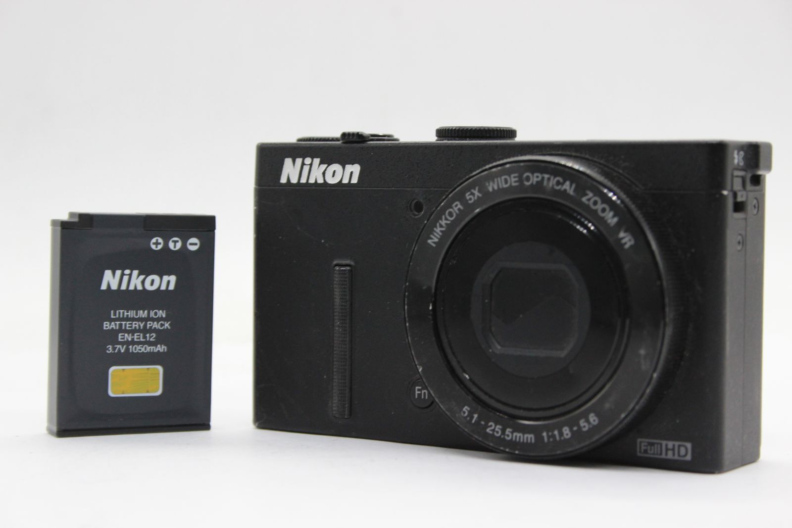 返品保証】 ニコン Nikon Coolpix P340 ブラック 5x Wide バッテリー 