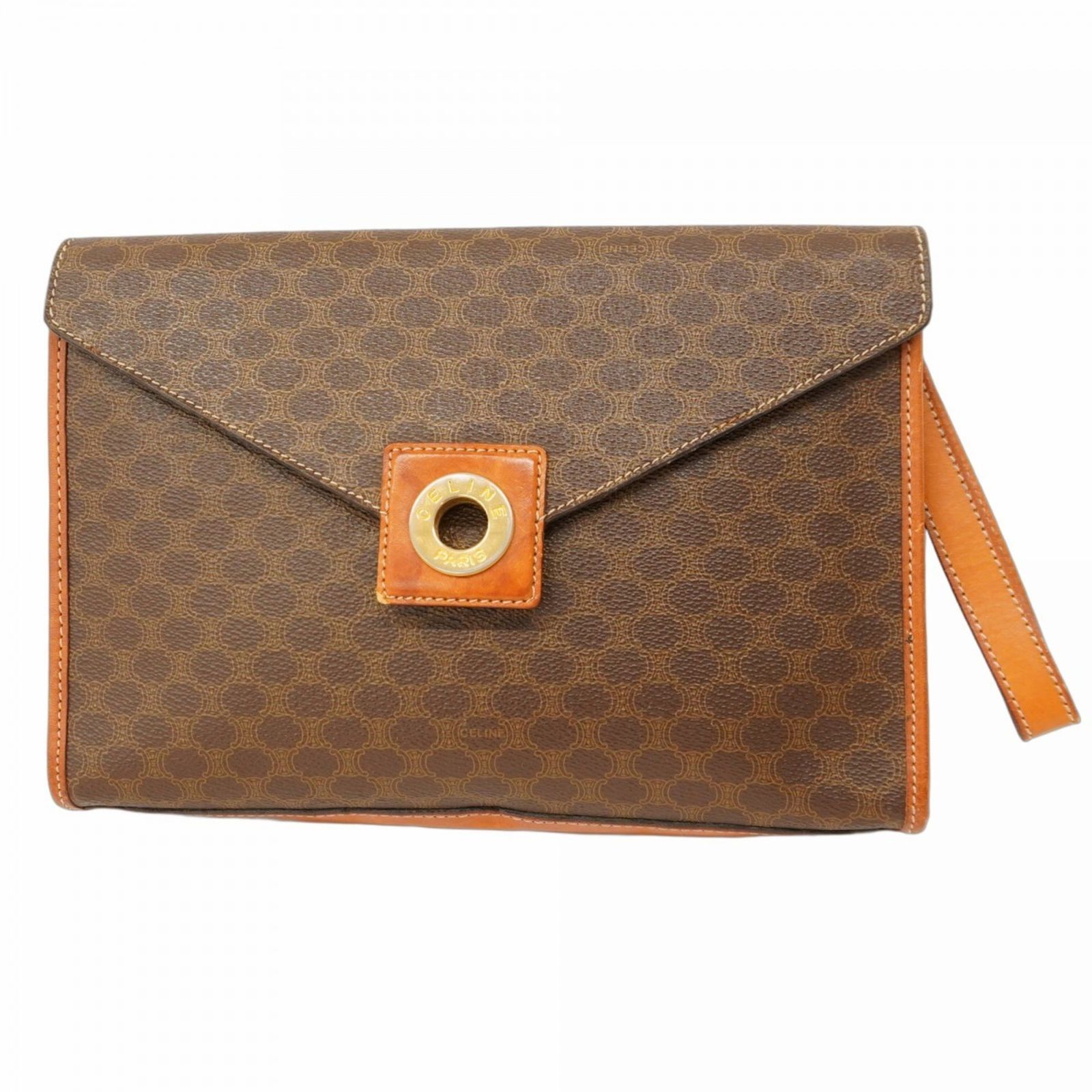 CELINE セリーヌ マカダム クラッチバッグ ブラウン セリーヌ(Celine) セリーヌ クラッチバッグ マカダム ブラウン
