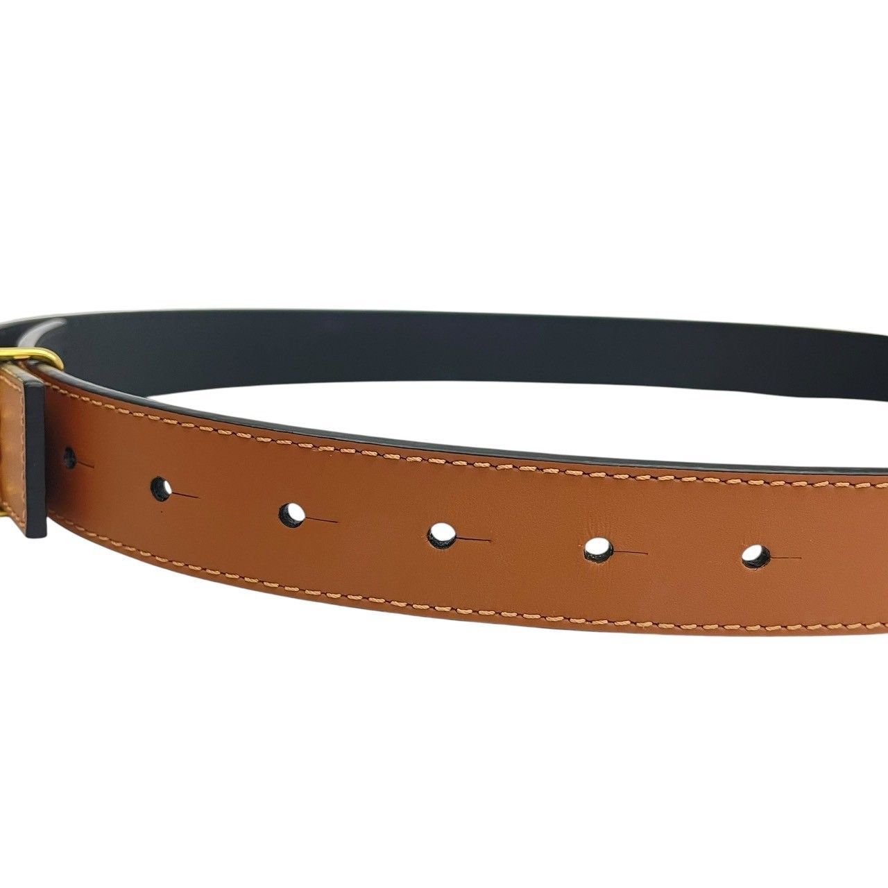 LOEWE/ロエベ ベルト レザー BRW 無地 832311リバーシブル アナグラム