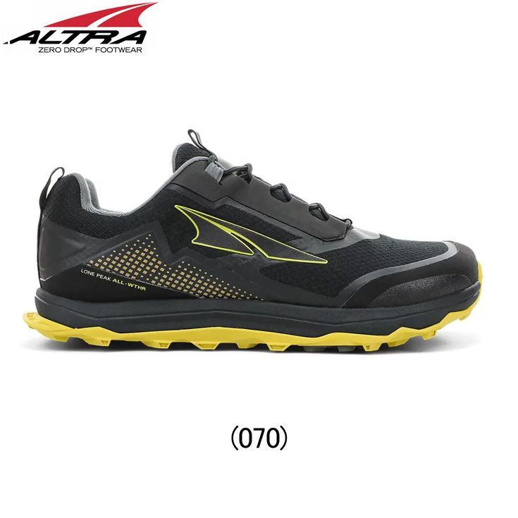 アルトラ ALTRA LONE PEAK ALL WTHR LOW ローンピークオールウェザー ロー ランニングシューズ 靴 メンズ 男性【aloa4vqg-070】陸上・ランニング用品 26.0cm (070)ブラック/イエロー