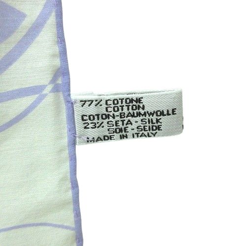 シャネル CHANEL スカーフ ココマーク コットン シルク ブルー系 絹 綿  