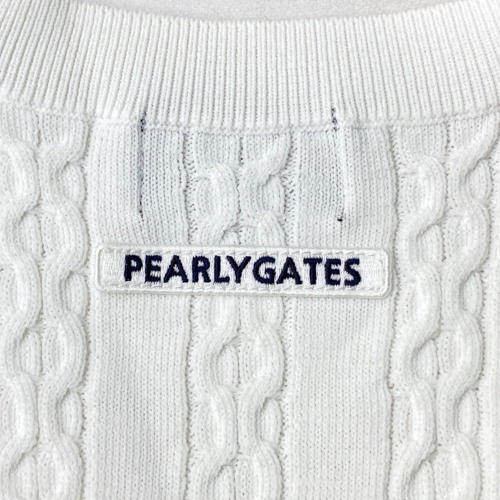 サイズ：0 PEARLY GATES パーリーゲイツ 2023年モデル ニットベスト アーガイル柄 ホワイト系 [240101404143] ゴルフウェア レディース ストスト サイズ：0 PEARLY GATES パーリーゲイツ 2023年モデル ニット