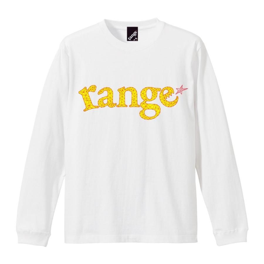 【送料無料】range rg polygon logo ロンT ロングスリーブ Tシャツ ホワイト 長袖 白 L/S tee White レンジ サイズM