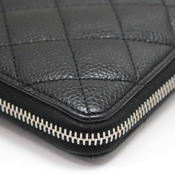 シャネル CHANEL ロングジップウォレット マトラッセ ラウンド