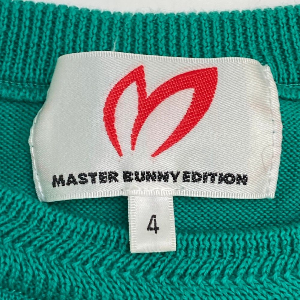 マスターバニーセーター　サイズ4 マスターバニー 襟付きセーター ネイビー ニット コットン混