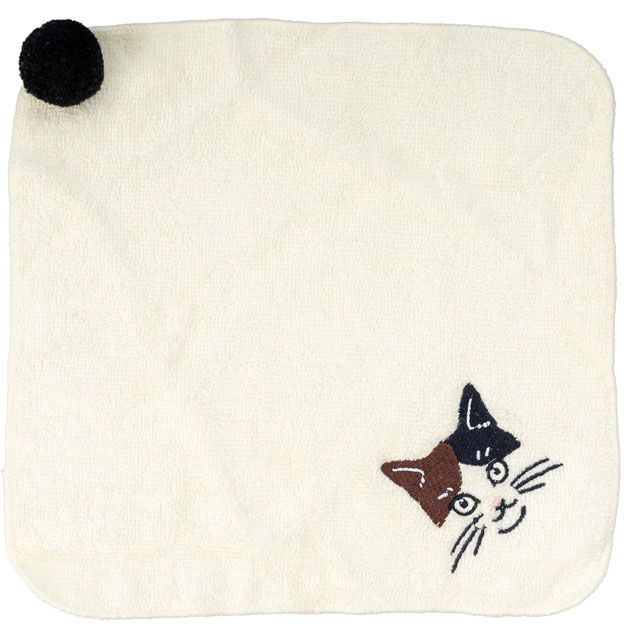 1個】まんまるしっぽハンカチ 180-171455/キジトラ 180-171456/ピンク