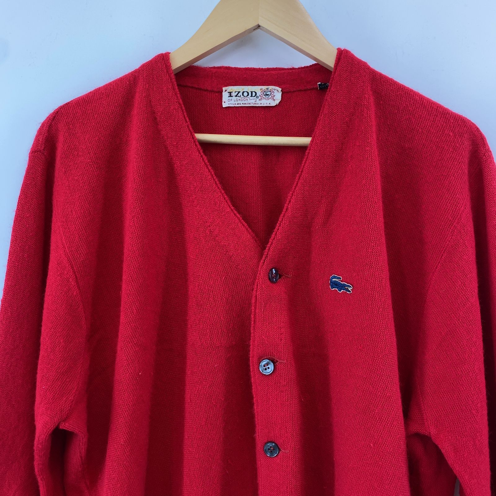 ✨美品✨80s IZOD LACOSTE カーディガン 糸巻きタグ あいみょん 80s IZOD LACOSTE アクリルカーディガン 糸巻きタグ あいみょん
