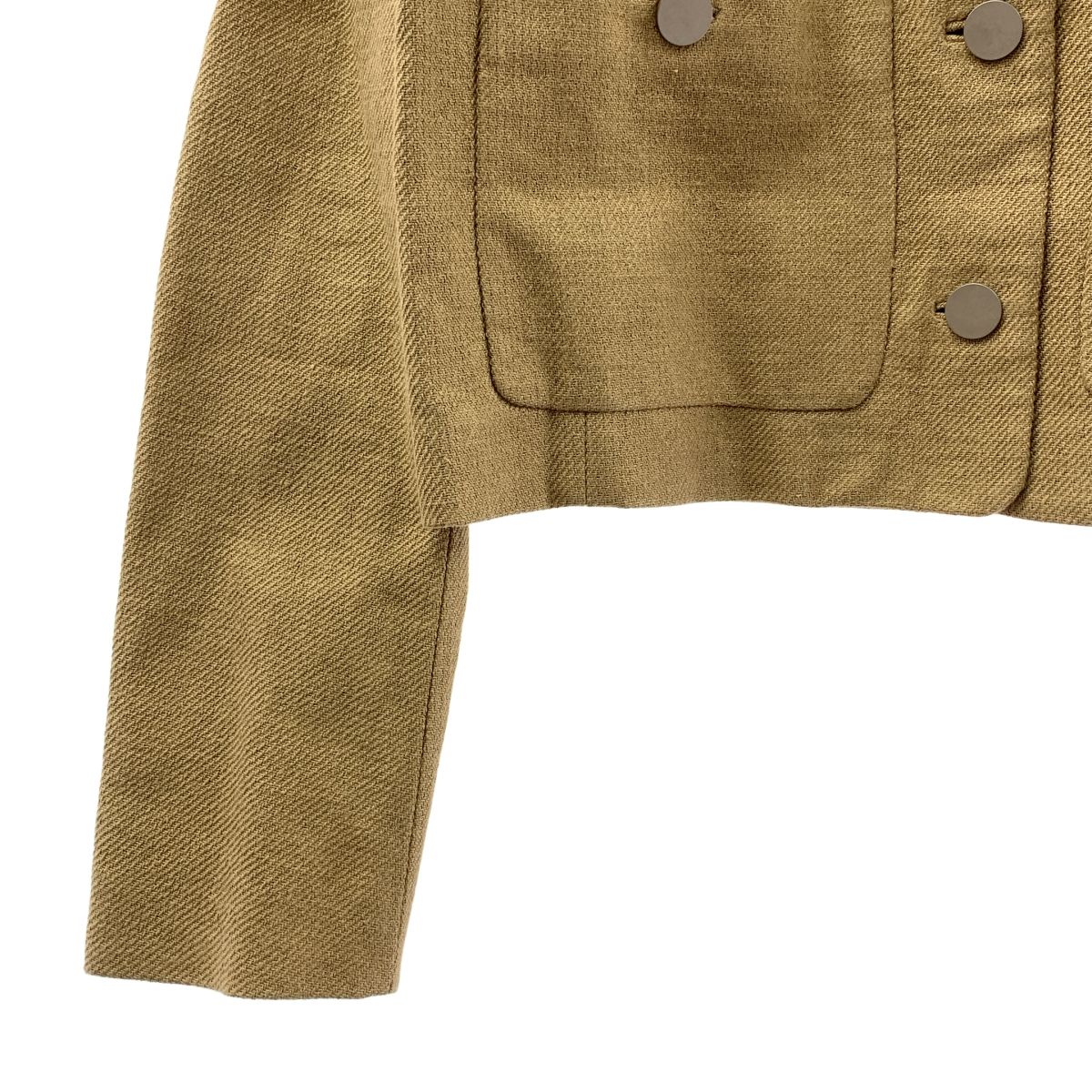 BOWTE | バウト | DOUBLE CLOTH SHORT JACKET | ノーカラー シングル ジャケット | 0 | ベージュ | レディース WWW_MORNINGWALKER_COM