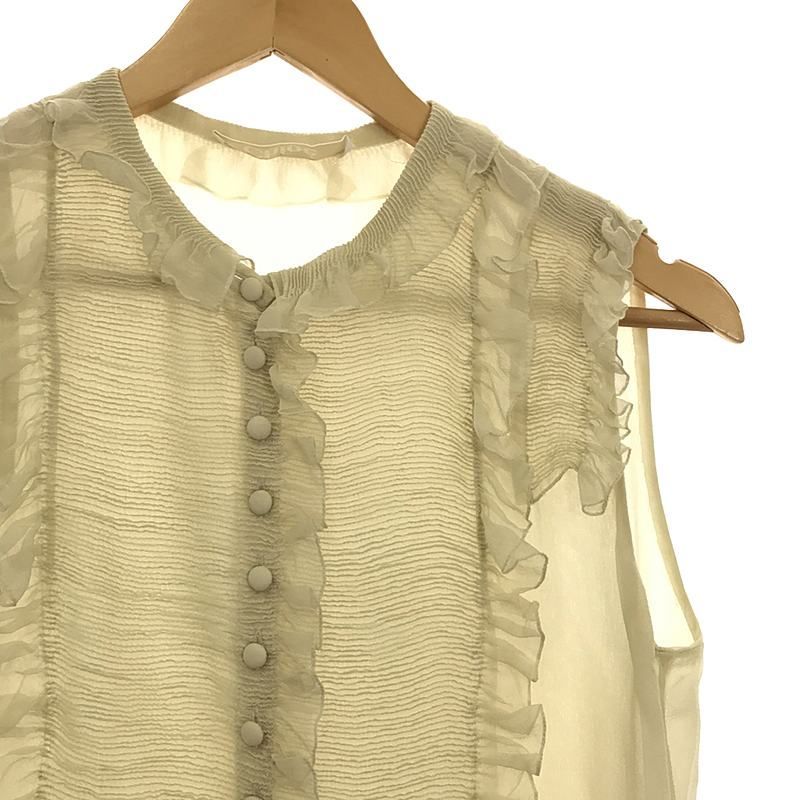 Chloe / クロエ | シルク フリルノースリーブブラウス | 36 