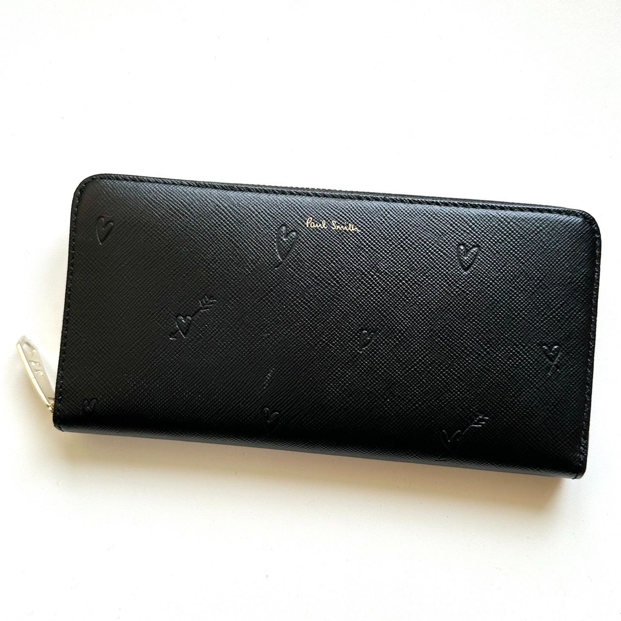 ポールスミス Paul Smith 長財布 スミシーハート ブラック レディース 