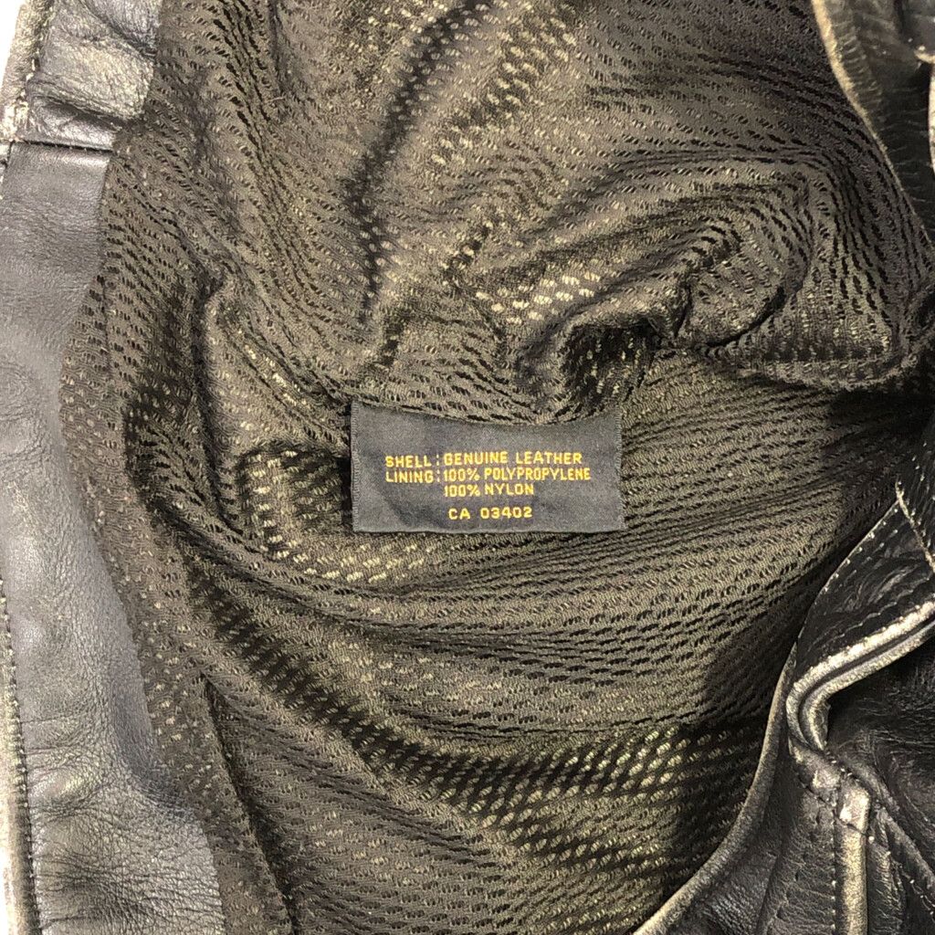 激レア！ 古着屋購入 ハーレーダビッドソン レザー シングルライダース 白 Harley Davidson - 00年代 HARLEY DAVIDSON ハーレー