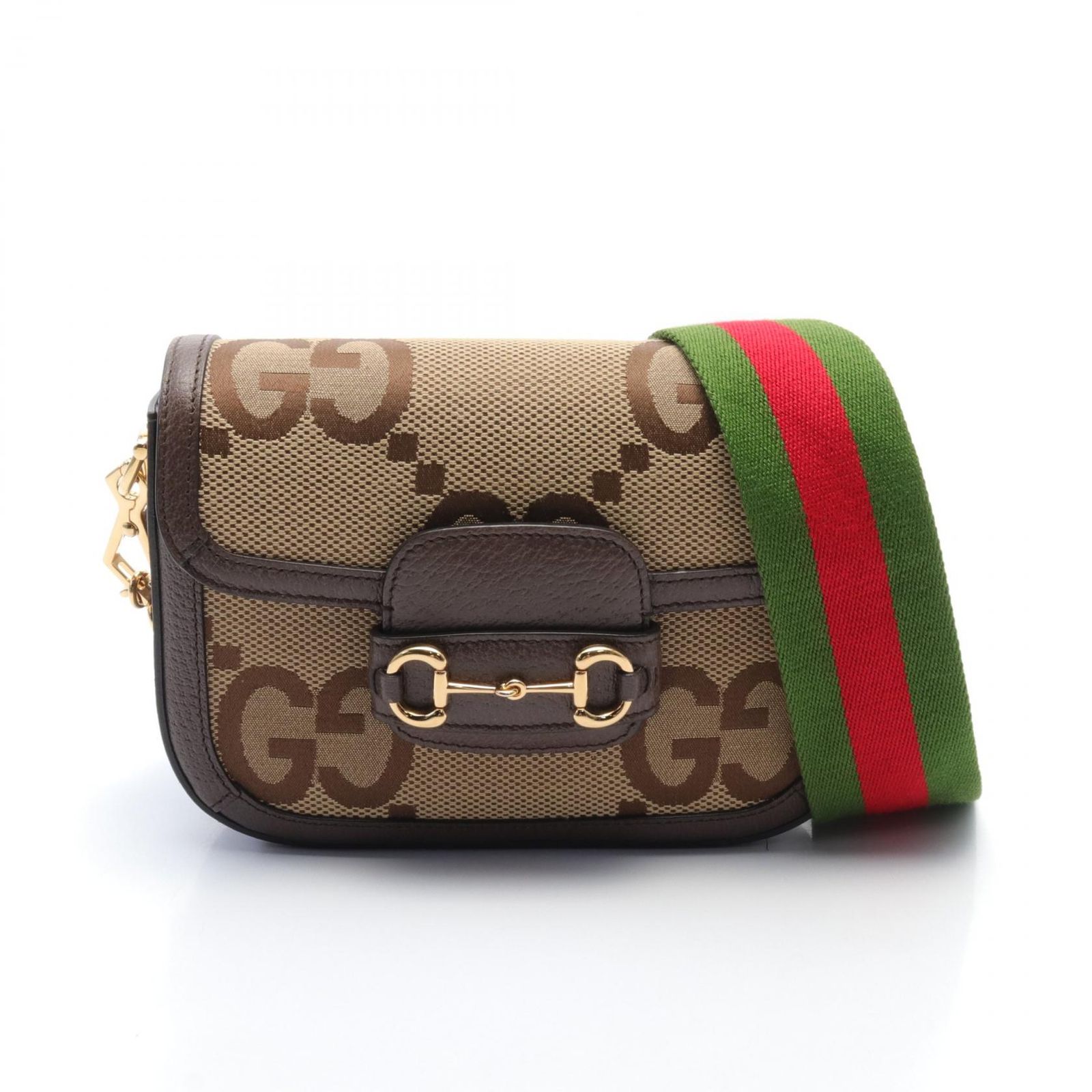 国内発送 グッチ ホースビット 1955 ショルダー ジャンボ GG GUCCI グッチ ホースビット 1955 ジャンボGG キャンバス×レザー