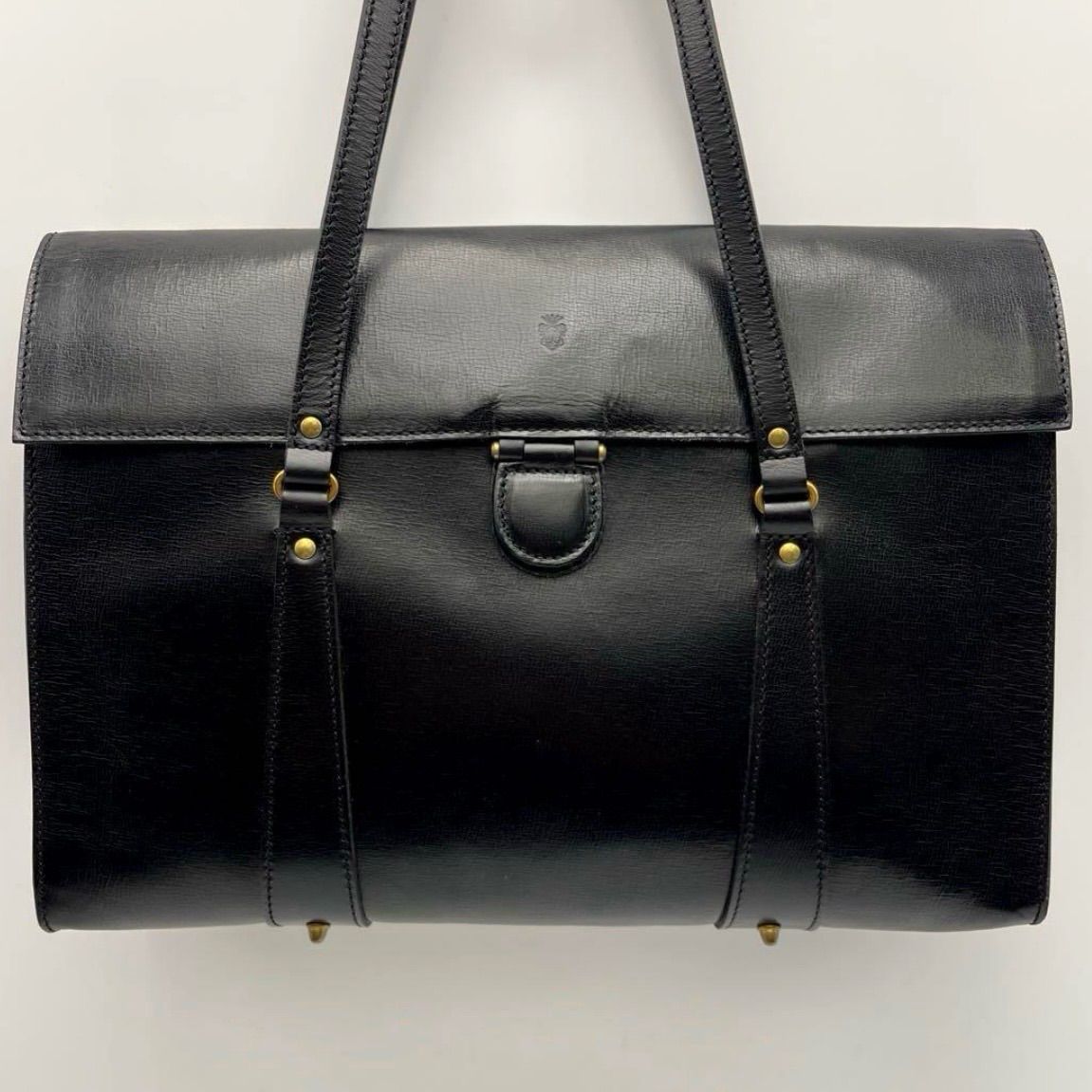 Felisi レザーハンドバッグ ブラック 本革 トートバッグ13-44