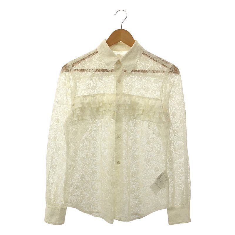 COMME des GARCONS - COMME des GARCONS / コムデギャルソン | 2012SS | フリル装飾 レースシャツ | XS | エクリュ系 | レディース COMME des GARCONS / コムデギャルソン | 2012SS | フリル装飾