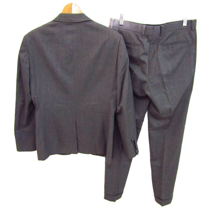 未使用級 ナノユニバース スーツ スリーピース セットアップ グレー L相当 NANO universe（ナノ・ユニバース） セットアップ 「Damerino」TEXBRID