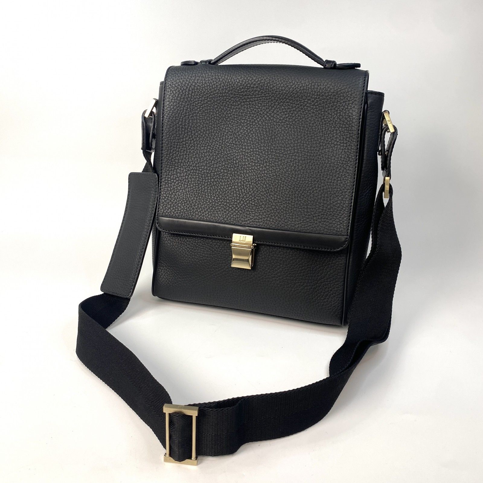 ダンヒル】美品オールレザー 牛革サフィアーノ ショルダー ロゴ