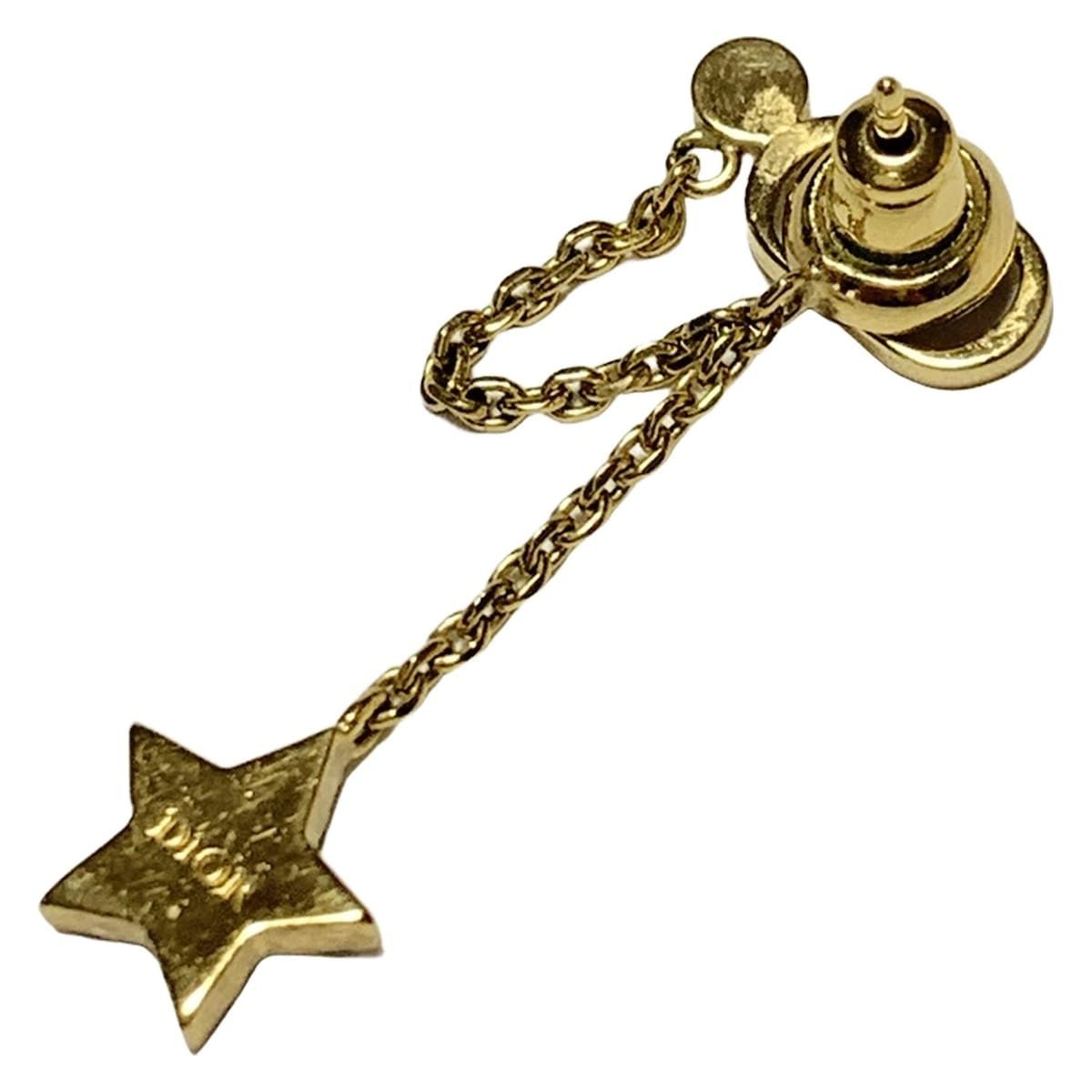 DIOR ChristianDior ディオール クリスチャンディオール ピアス - ゴールド スター 星 CDモチーフ 片耳のみ