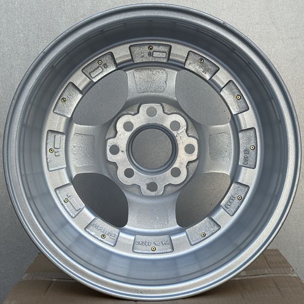 伝達力のある 15×8J ±0 PCD 100 114.3 4穴 15インチホイール4本セット 深リム シルバー 4本スポーク 旧車 スポーツカー ドリ車 ローダウン など 改良版入荷！
