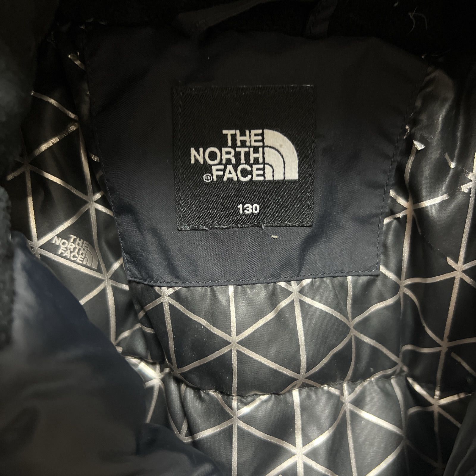 寂しい THE NORTH FACE ノースフェイス キッズ ダウンジャケット 130 DRYVENT フード取り外し可 ブラック 黒 アウター ジャンパー