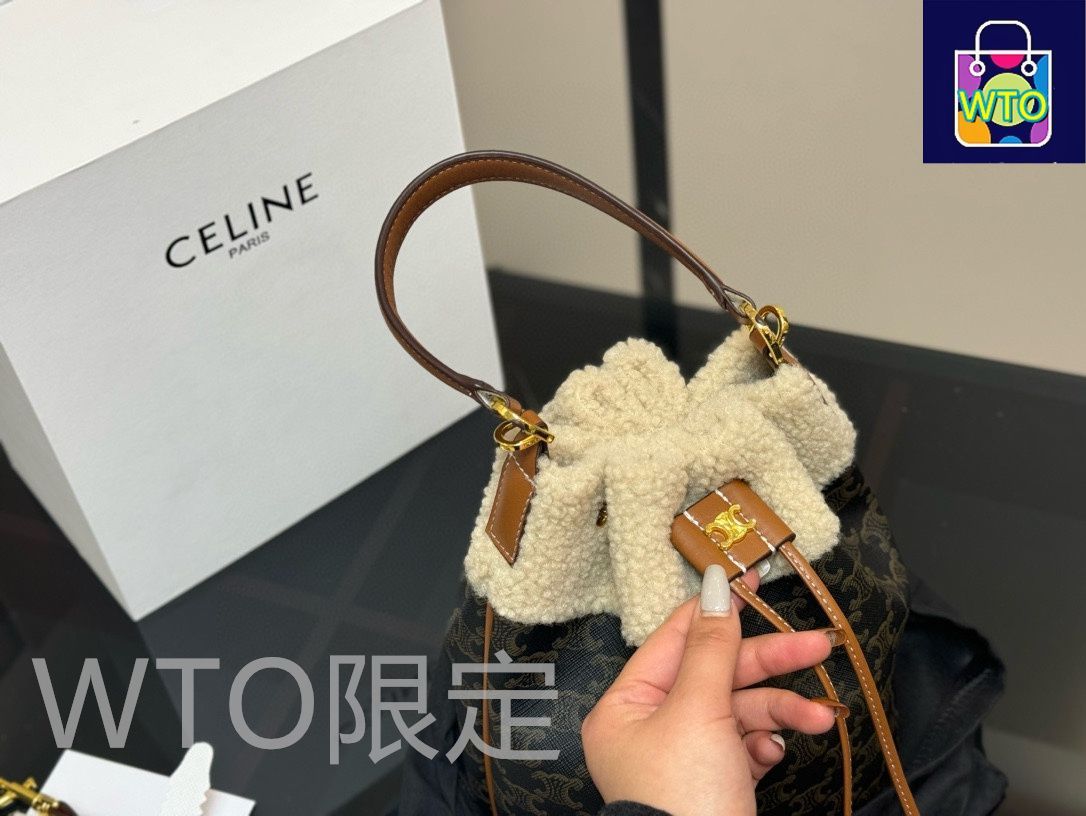小物 CELINE Celine] バケットバッグ モノグラムデザイン - 折り畳みボックス