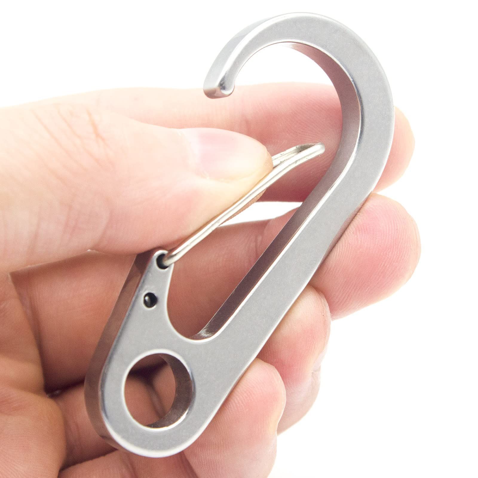 数量 7 cm スプリングフック おしゃれ 耐久性 軽量 2 ステンレス鋼 スナップフック 200 kg 耐荷重 ミニカラビナ カラビナ 大型 頑丈 入 DOKEEP