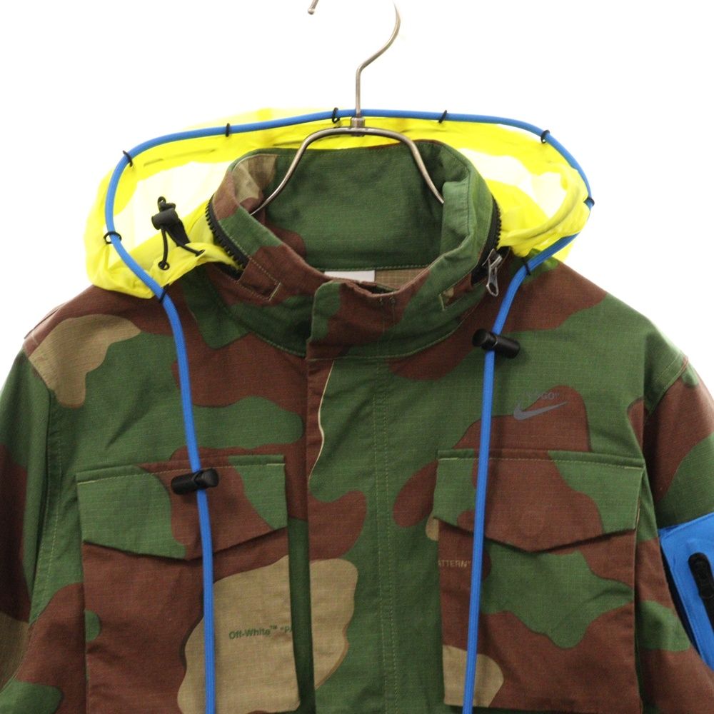 Off-White × NIKE 迷彩 クロップドジャケット カモフラ