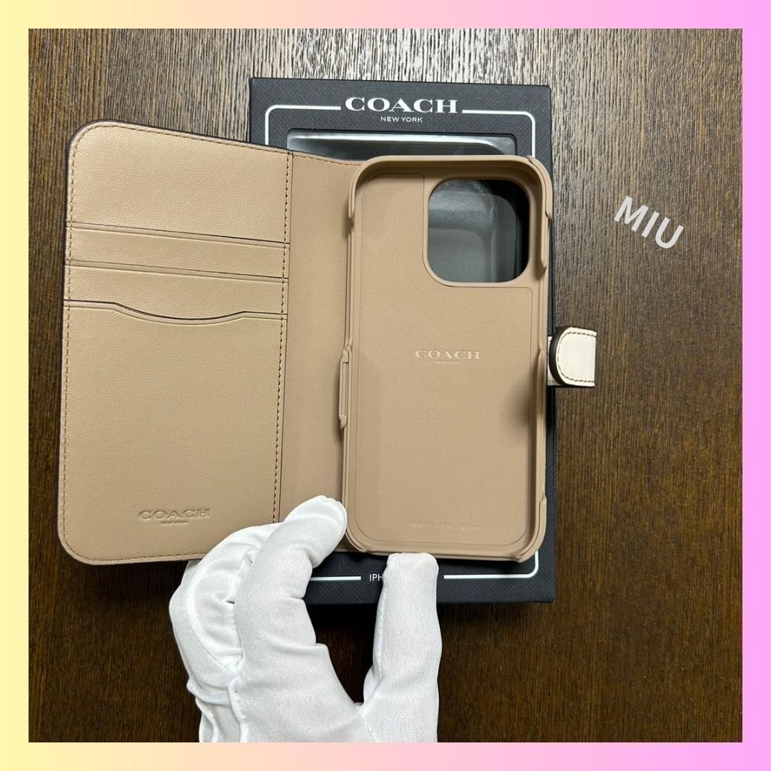 残りわずか】COACH コーチ Iphone オンライン 14 PRO 手帳型ケース