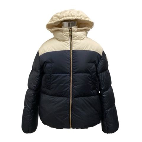 モンクレール MONCLER ダウンジャケット 長袖 無地 G29541A52010 M 紺 ネイビー 白 ホワイト