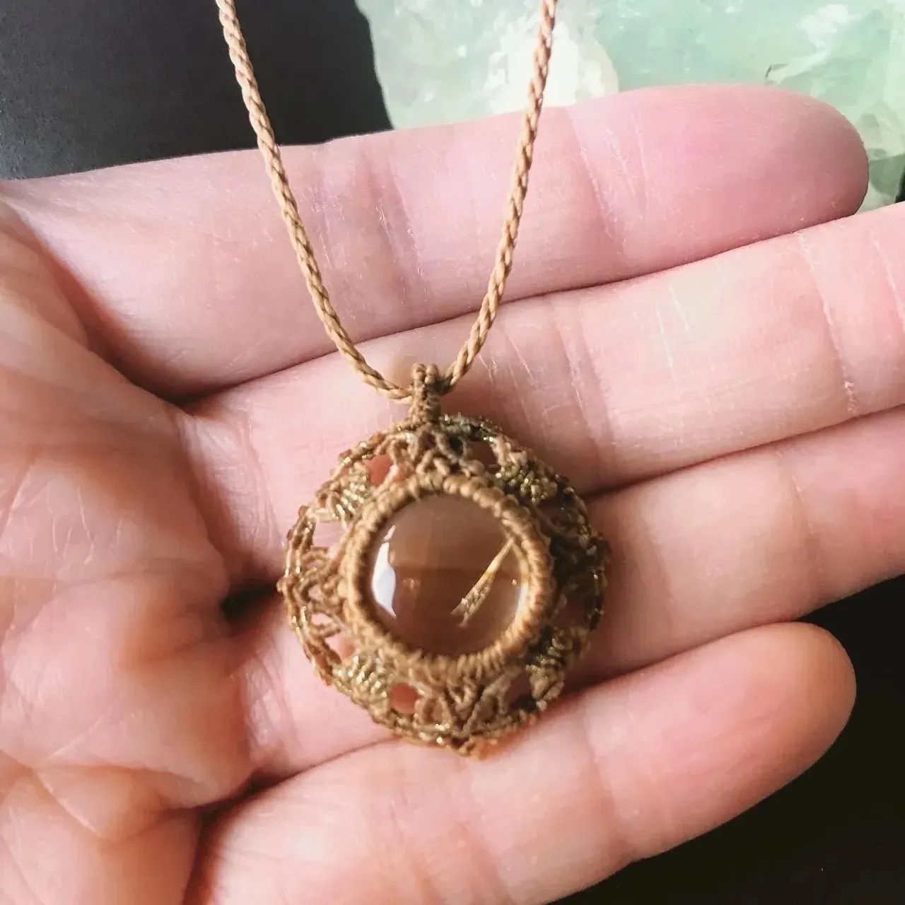 シトリンマクラメペンダント